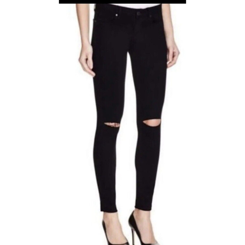PAIGE VERDUGO ANKLE VINT BLACKWOOD KNEE SLITS,NWT, 25 MSRP-$198